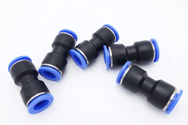 IVLPHA Push to Connect Fitting 1/2" Tube OD, Pneumatic Air Water Straight Union Two Way Connector/Coupler (Pack of 5) - Image 1